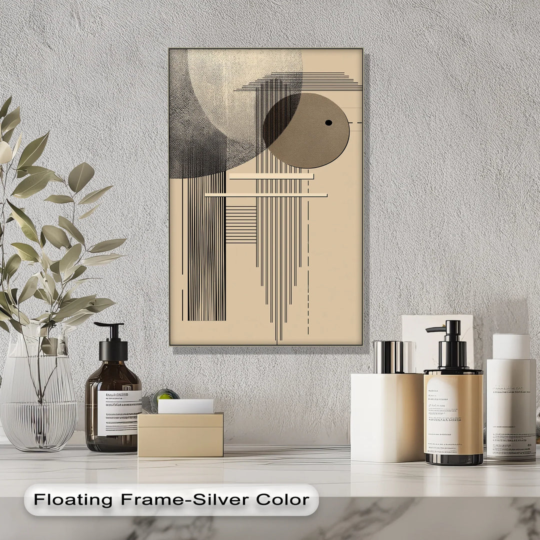 Modern Geometric Harmony – Minimalist Abstract Lines Canvas Print - MyPhotoStation