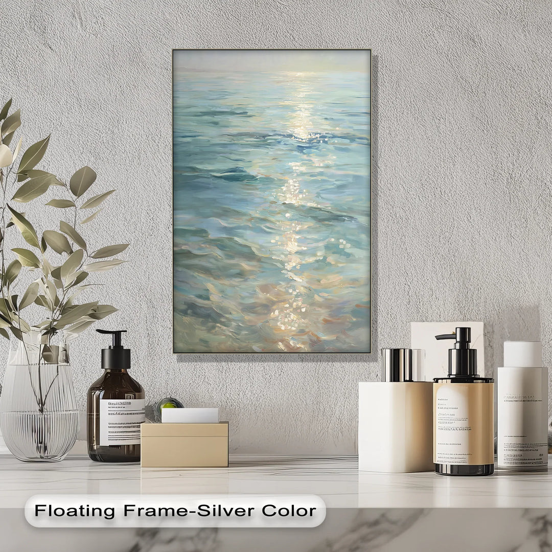 Golden Reflections – Sunlight on Tranquil Ocean Waters Canvas Print - MyPhotoStation