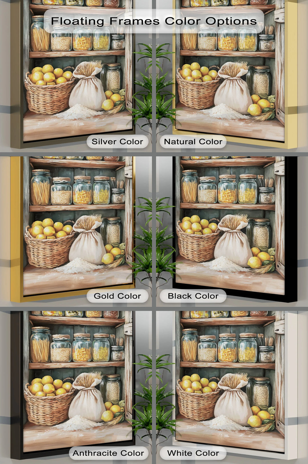 Rustic Pantry Stock – Mediterranean Kitchen Shelf Canvas Print - MyPhotoStation