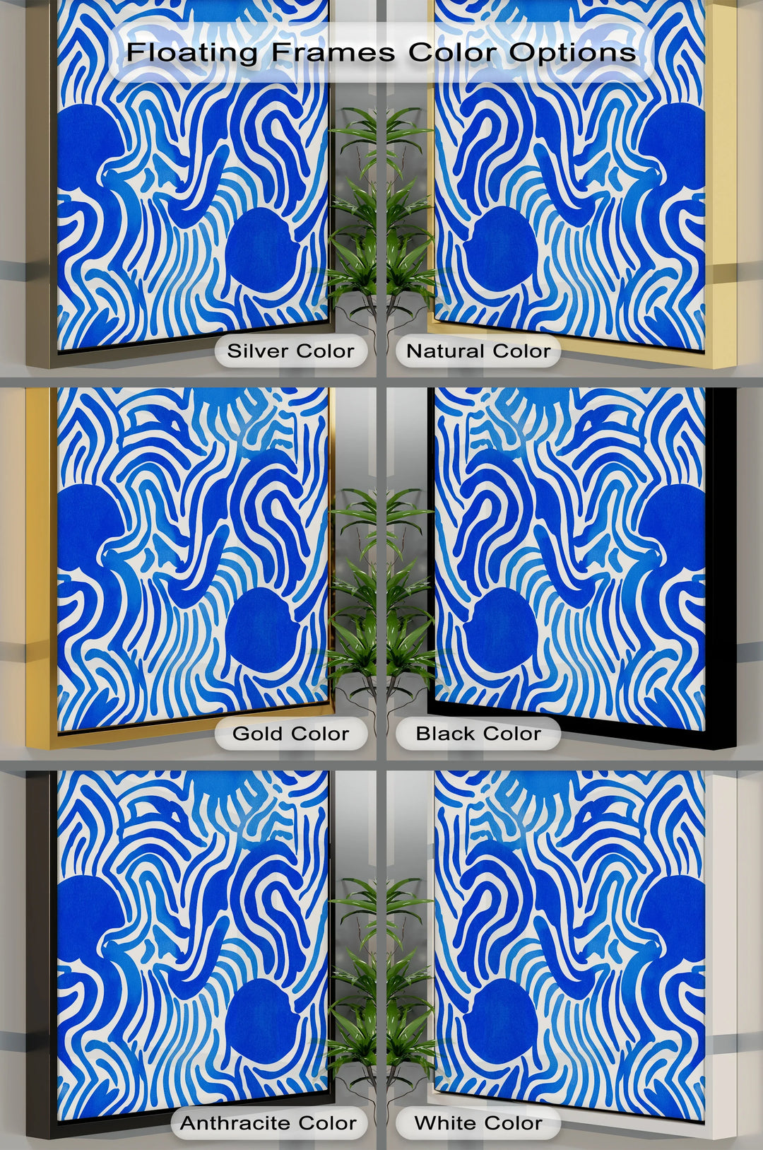 Electric Rhythm – Modern Blue Patterned Canvas Print - MyPhotoStation
