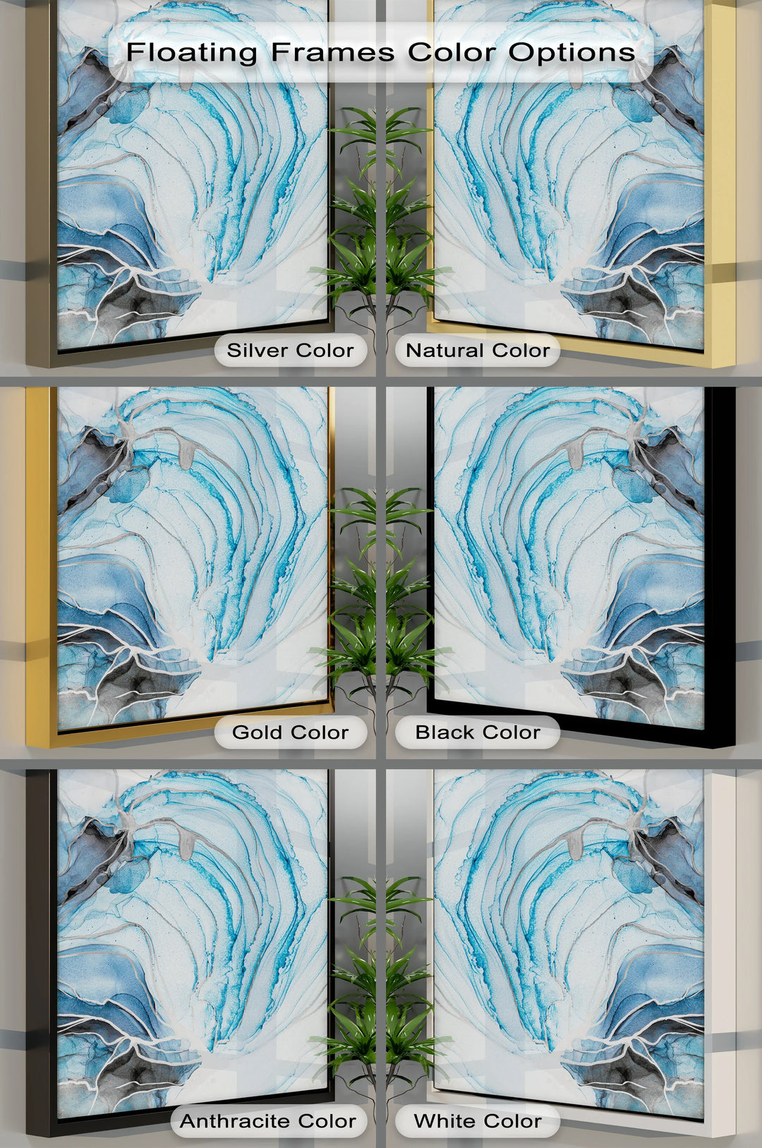 Abyssal Flow – Abstract Ocean Swirl in Indigo and Slate Blue Canvas Prints - MyPhotoStation