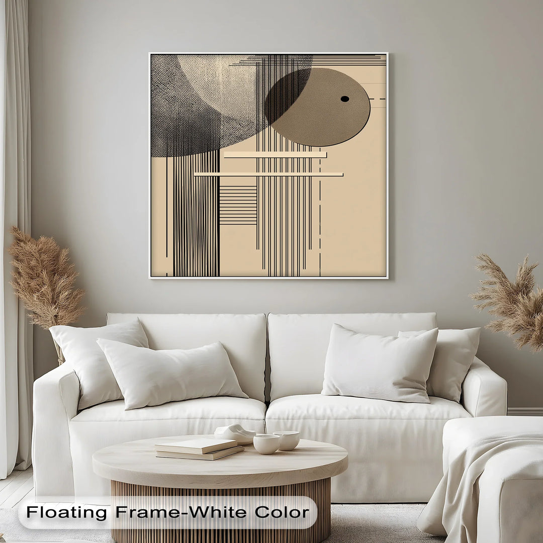 Modern Geometric Harmony – Minimalist Abstract Lines Canvas Print - MyPhotoStation