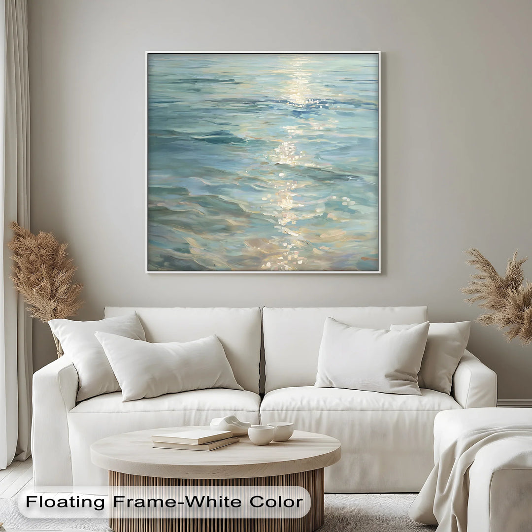 Golden Reflections – Sunlight on Tranquil Ocean Waters Canvas Print - MyPhotoStation