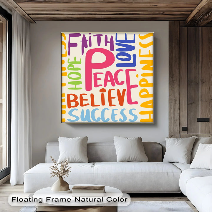 Colorful word art print for success mindset and daily encouragement