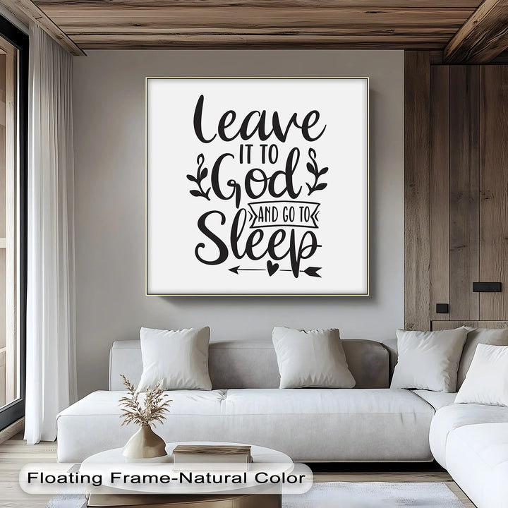 Leave It to God and Go to Sleep – Faith-Inspired Canvas Print - MyPhotoStation