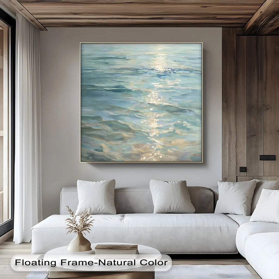 Golden Reflections – Sunlight on Tranquil Ocean Waters Canvas Print - MyPhotoStation