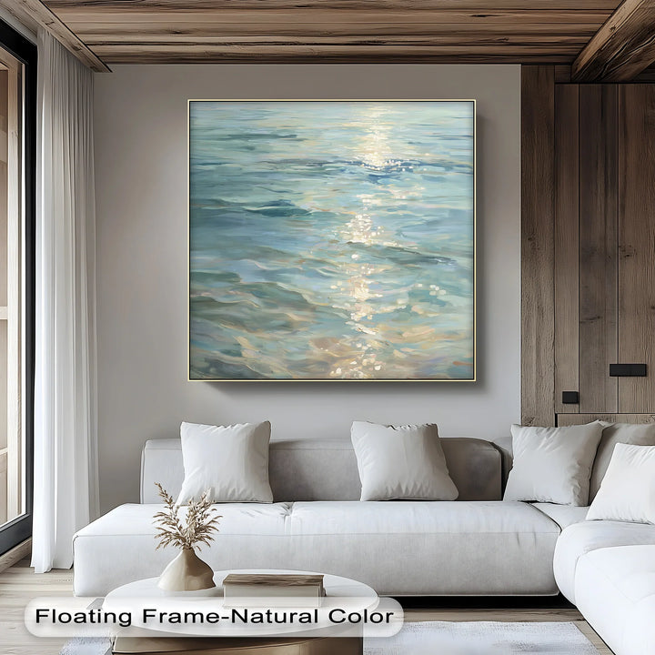 Golden Reflections – Sunlight on Tranquil Ocean Waters Canvas Print - MyPhotoStation
