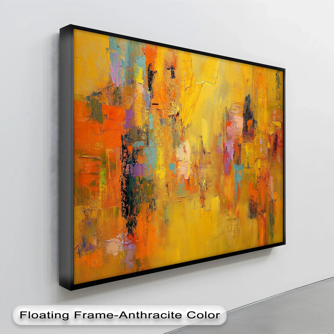 Vibrant Yellow and Orange - Abstract Canvas Print - MyPhotoStation