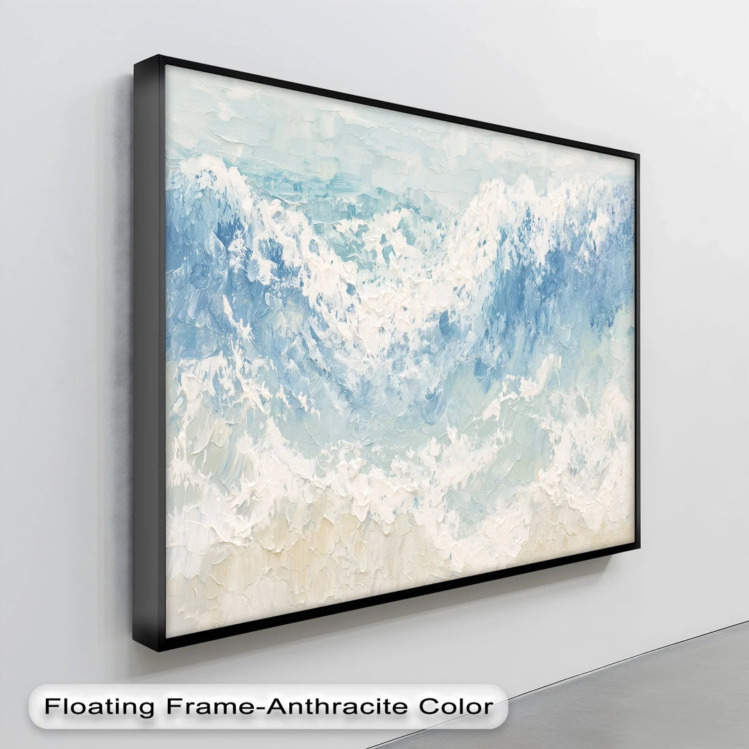 Ocean's Whisper – Soft Wave Textured Canvas Print - MyPhotoStation