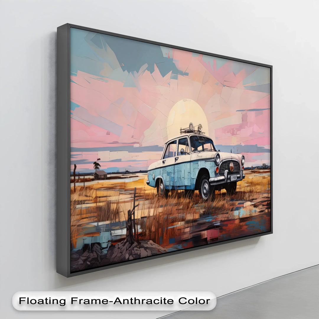 Classic Sedan Under Sunset Skies – Car Canvas Print - MyPhotoStation