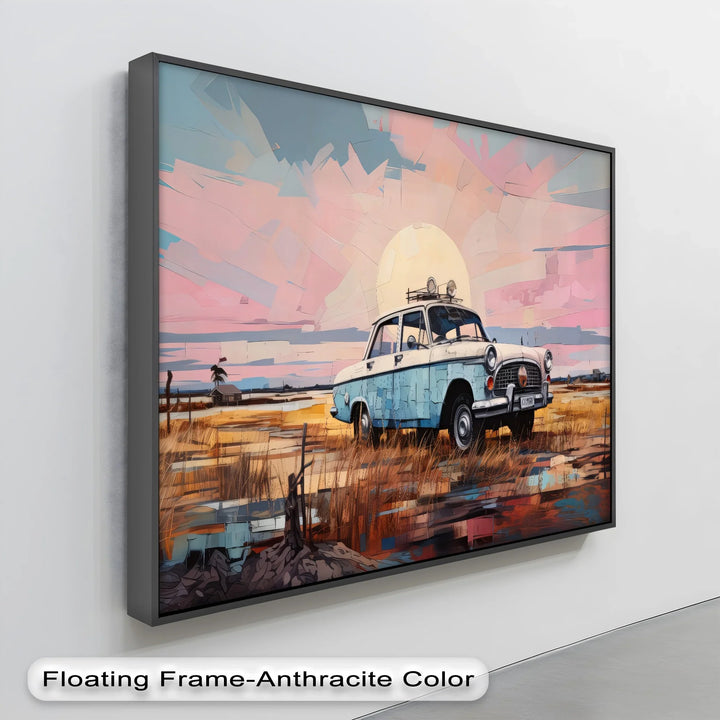 Classic Sedan Under Sunset Skies – Car Canvas Print - MyPhotoStation