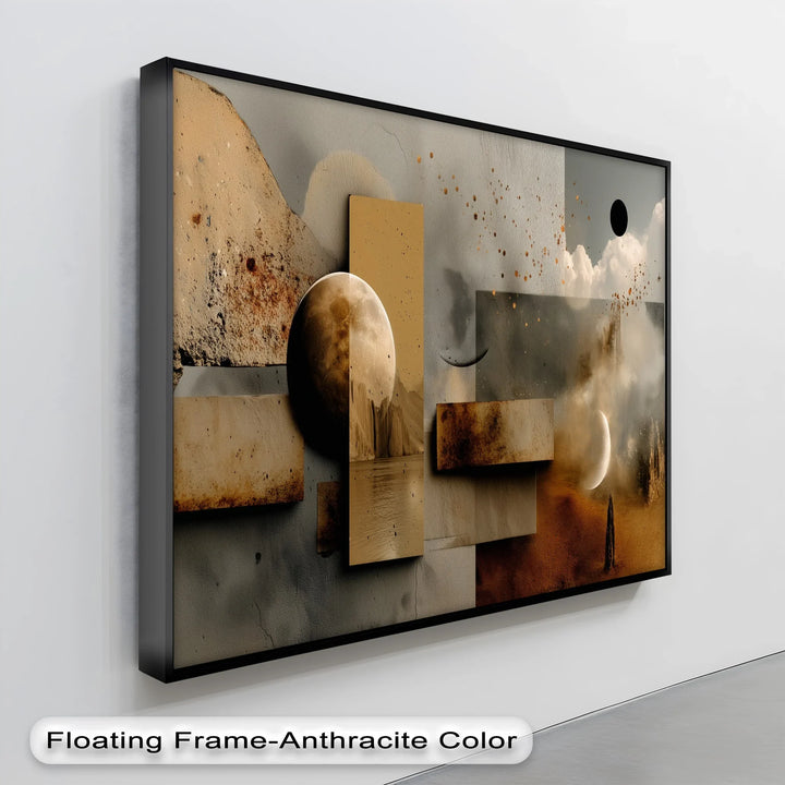 Lunar Relic – Celestial Desert Dreamscape Abstract Canvas Print - MyPhotoStation