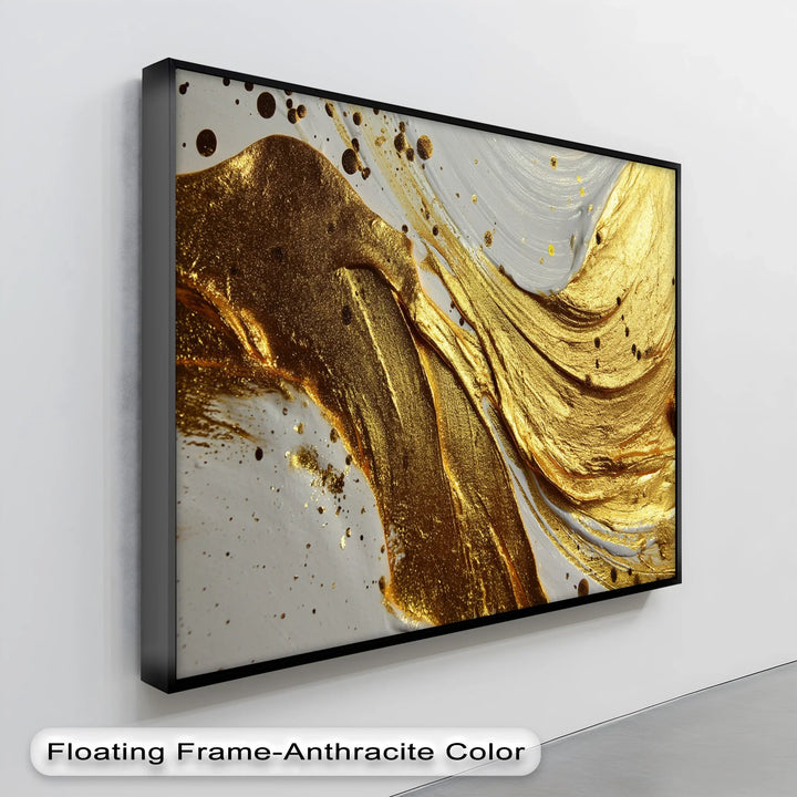 Liquid Gold Flow – Luxe Abstract Canvas Print - MyPhotoStation
