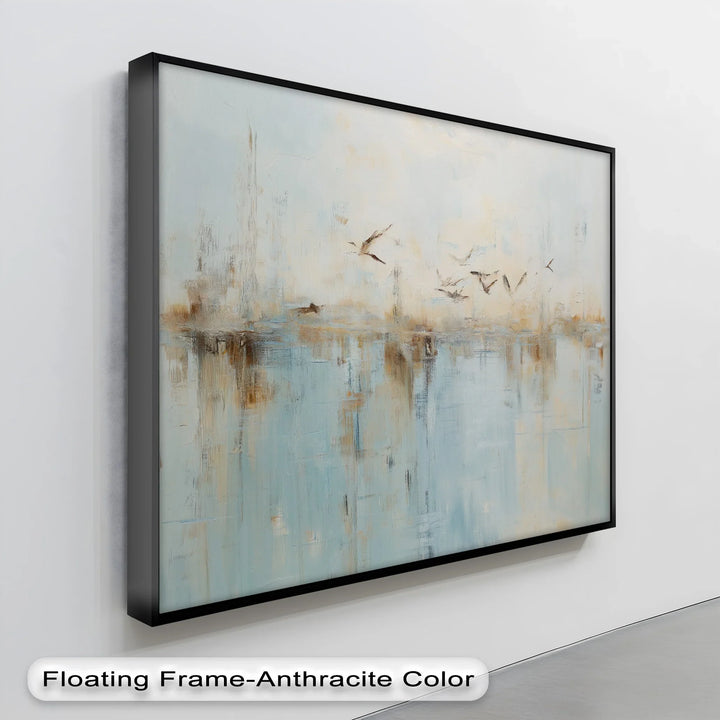 Tranquil Flight Over Reflections – Abstract Birds Canvas Print - MyPhotoStation