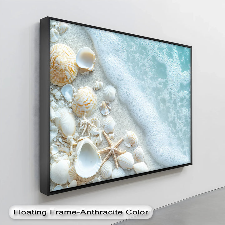 Transform your space into a peaceful coastal retreat with this ocean shore wall decor, designed to evoke the sounds and textures of the beach.
