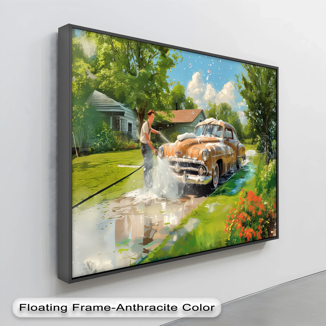 Classic Car Wash Nostalgia – Car Canvas Print - MyPhotoStation