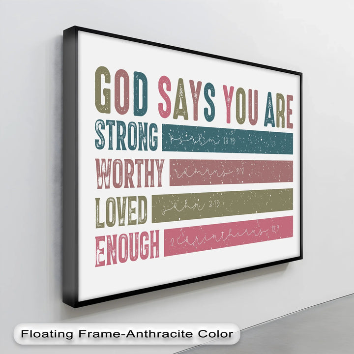God Says You Are – Scripture Affirmations Canvas Print - MyPhotoStation
