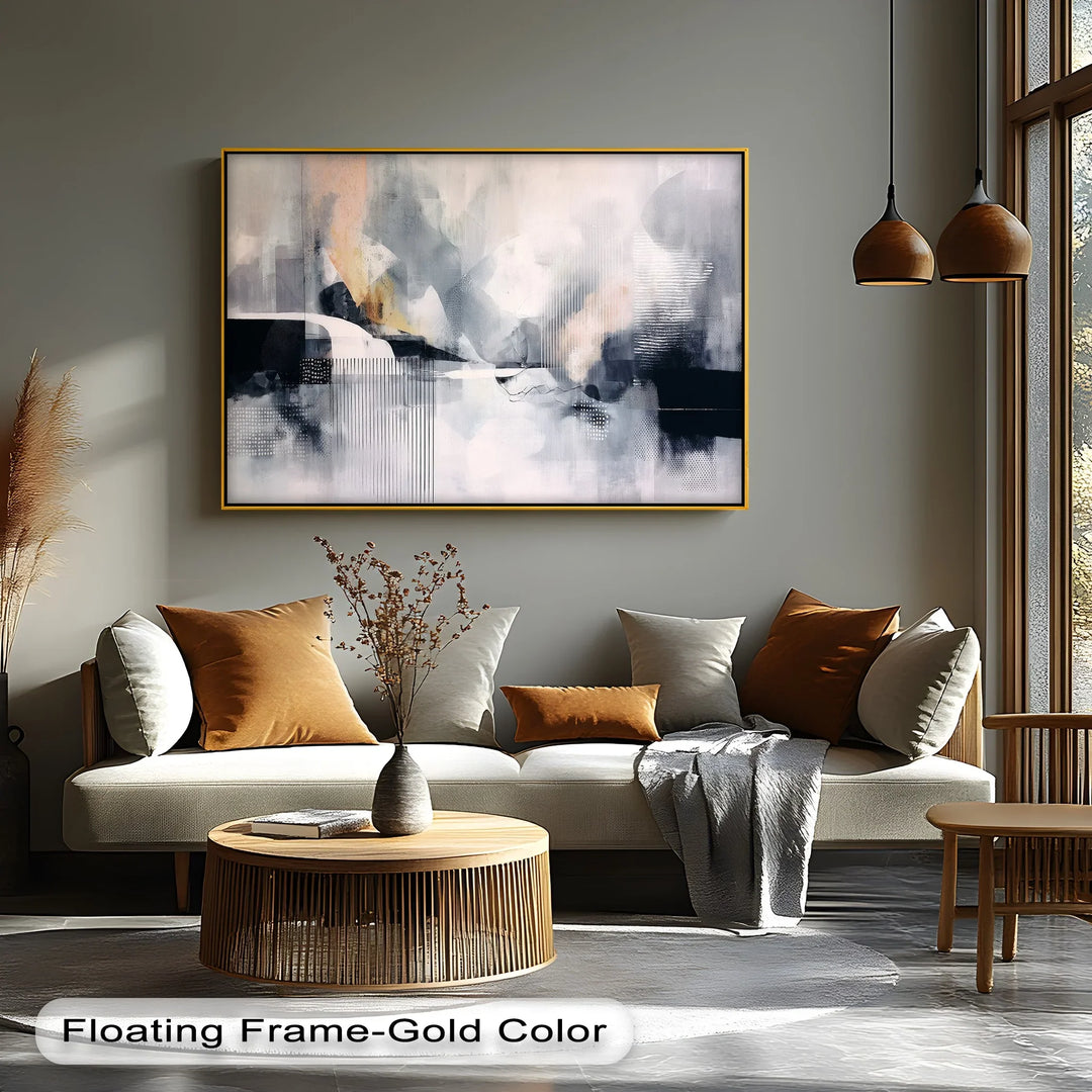 Whispers in Grey – Modern Neutral Abstract Canvas Print - MyPhotoStation