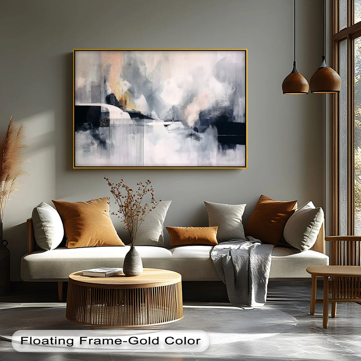 Whispers in Grey – Modern Neutral Abstract Canvas Print - MyPhotoStation