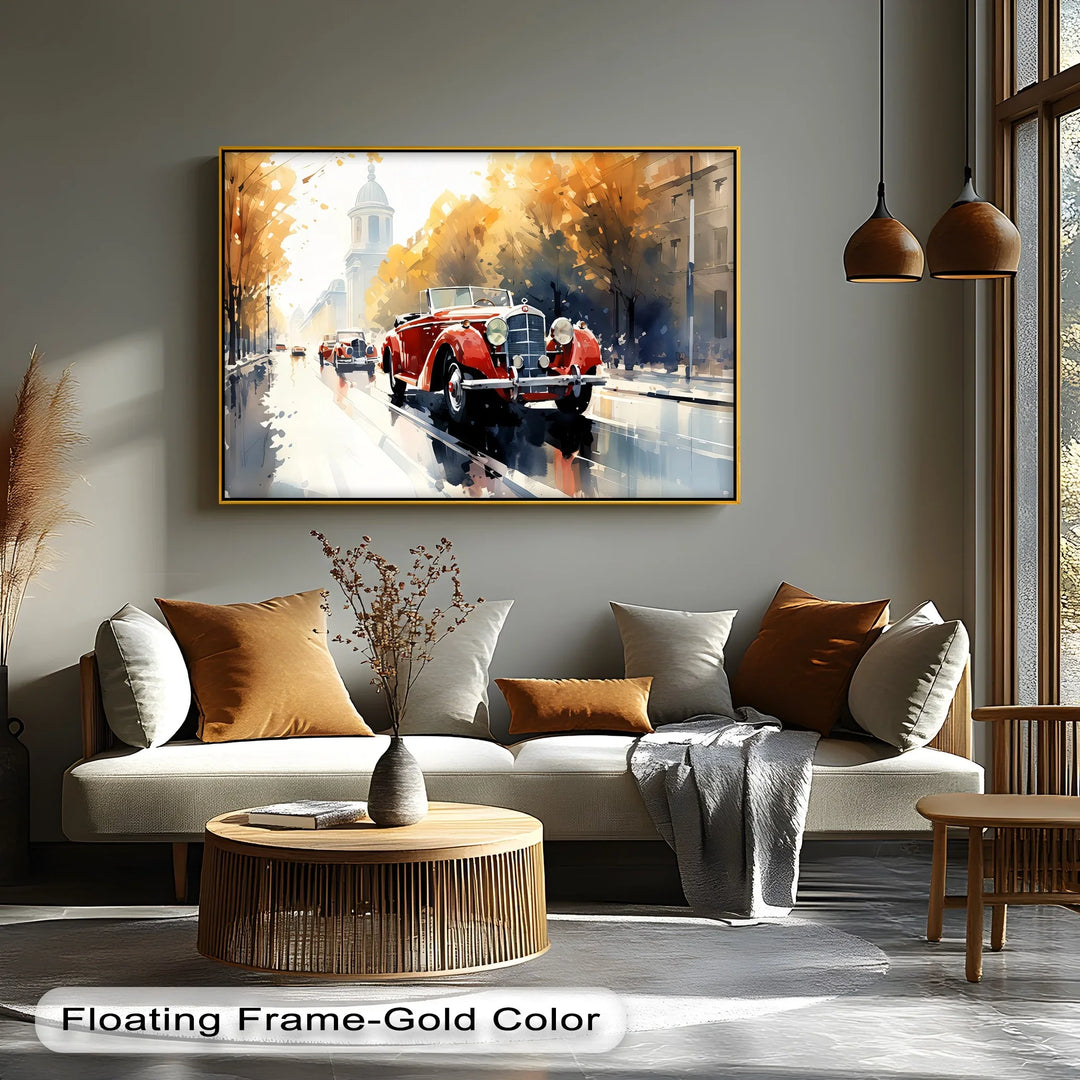 Autumn Drive Through Time – Car Canvas Print - MyPhotoStation