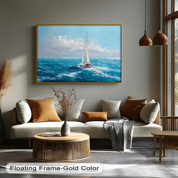 Open Seas Adventure – Sailboat on Ocean Waves Canvas Print - MyPhotoStation