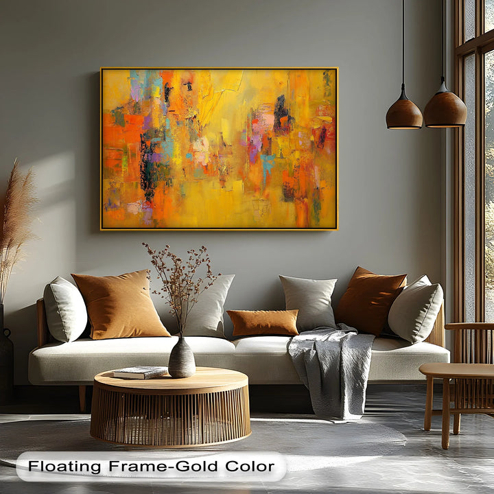 Vibrant Yellow and Orange - Abstract Canvas Print - MyPhotoStation