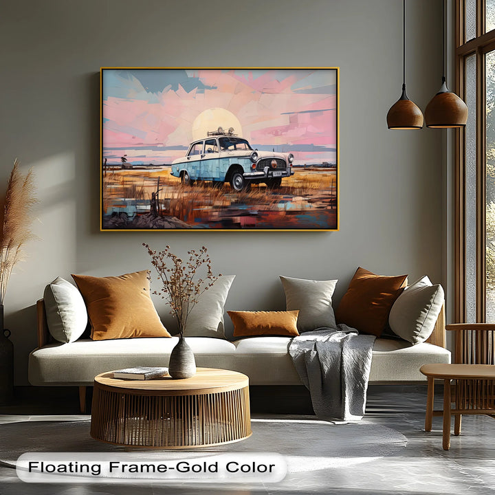 Classic Sedan Under Sunset Skies – Car Canvas Print - MyPhotoStation