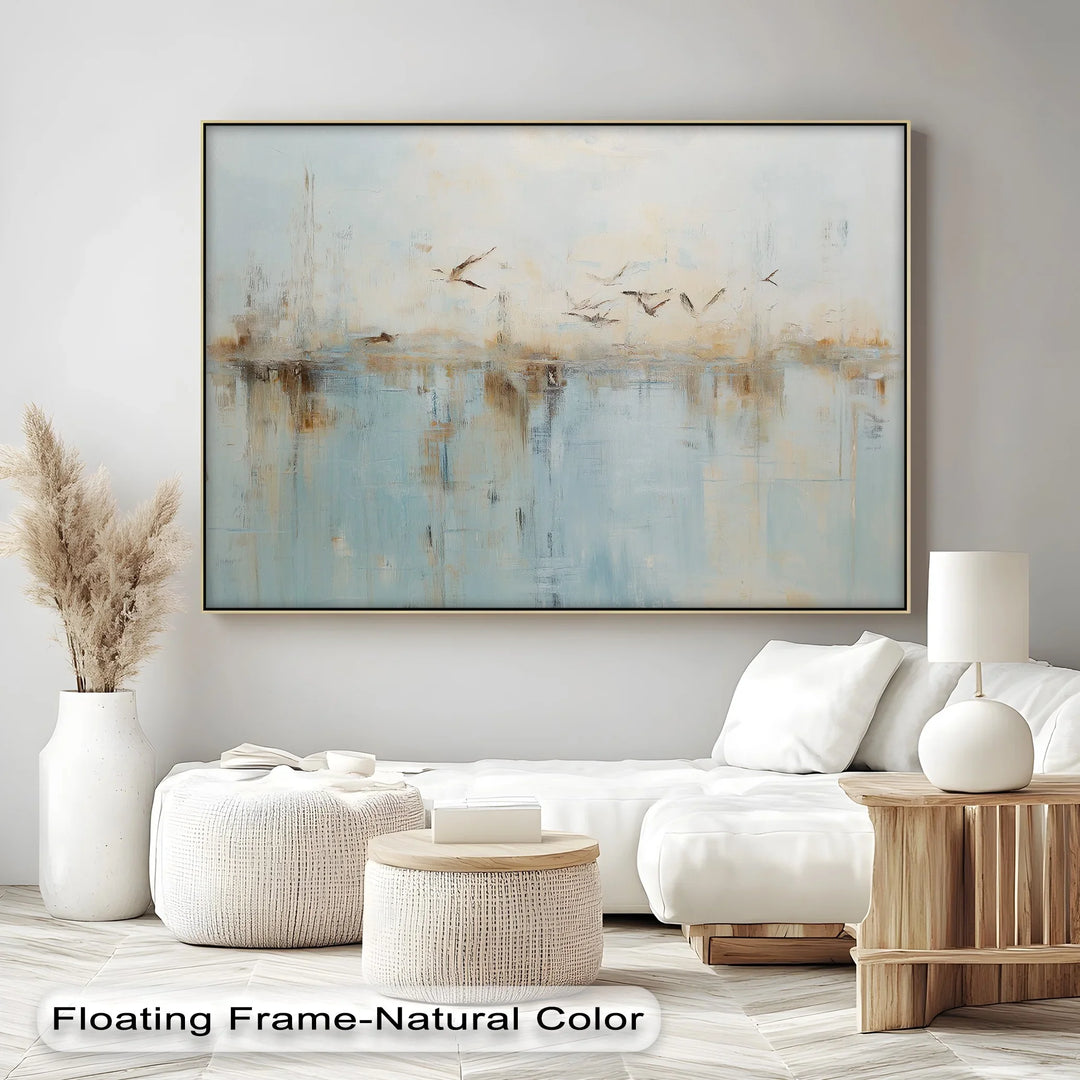 Tranquil Flight Over Reflections – Abstract Birds Canvas Print - MyPhotoStation