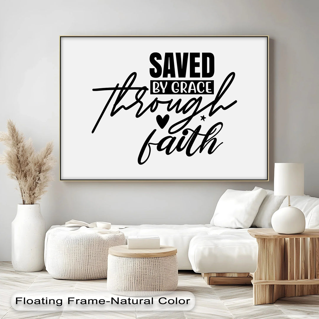 Saved by Grace Through Faith – Christian Canvas Print - MyPhotoStation