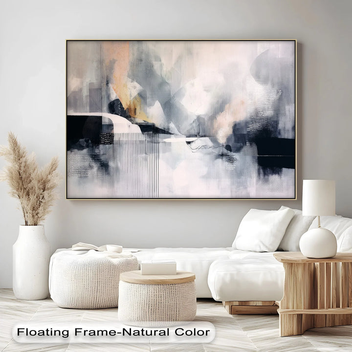 Whispers in Grey – Modern Neutral Abstract Canvas Print - MyPhotoStation