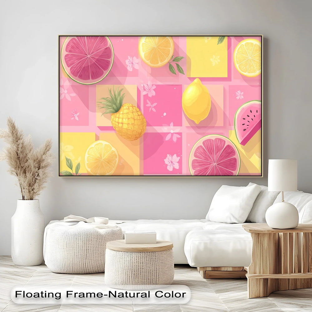 Tropical Fruit Vibes – Colorful Pineapple & Citrus Canvas Print - MyPhotoStation