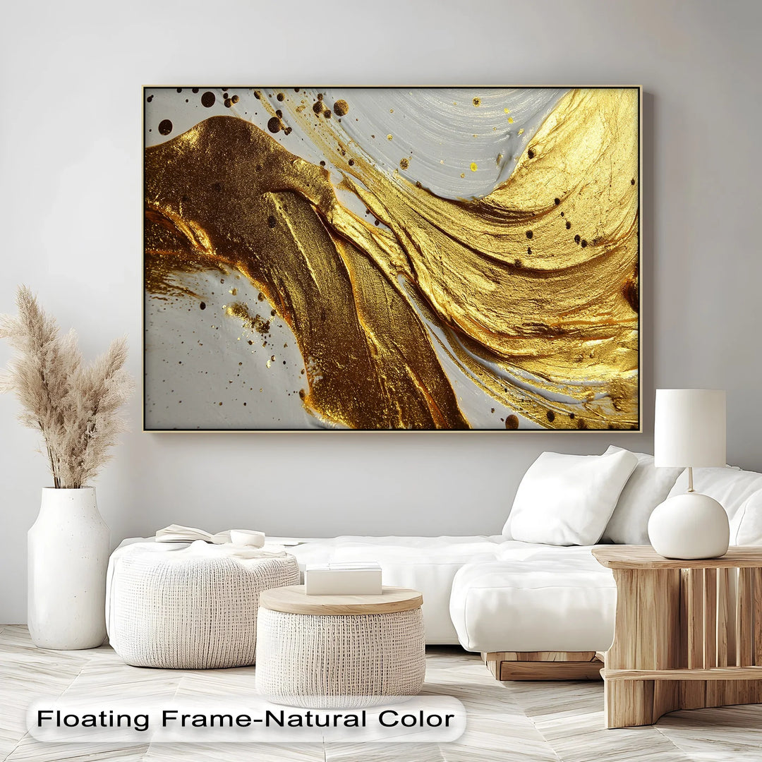 Liquid Gold Flow – Luxe Abstract Canvas Print - MyPhotoStation