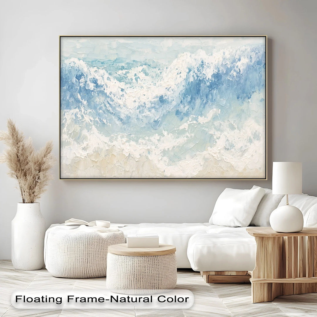 Ocean's Whisper – Soft Wave Textured Canvas Print - MyPhotoStation