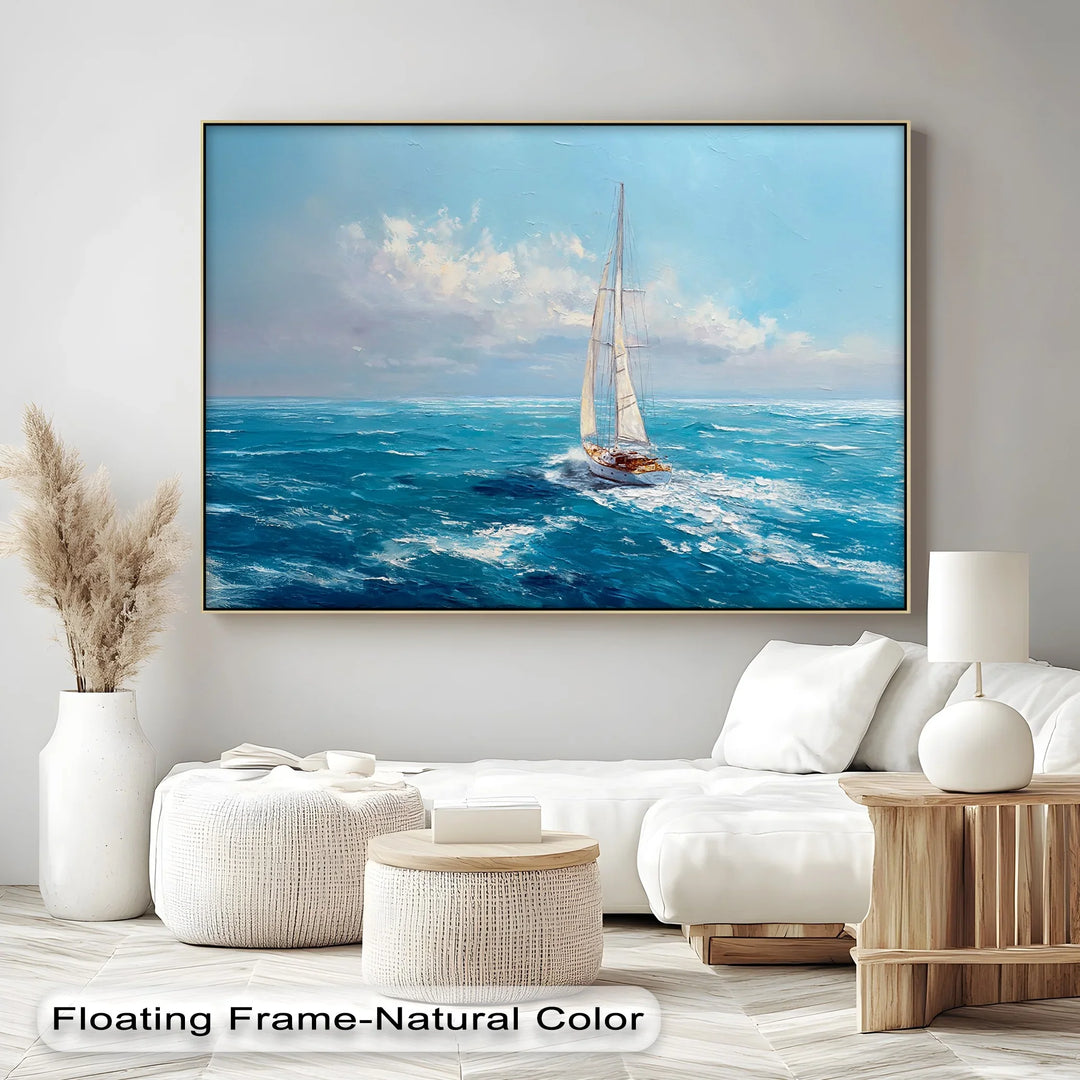 Open Seas Adventure – Sailboat on Ocean Waves Canvas Print - MyPhotoStation