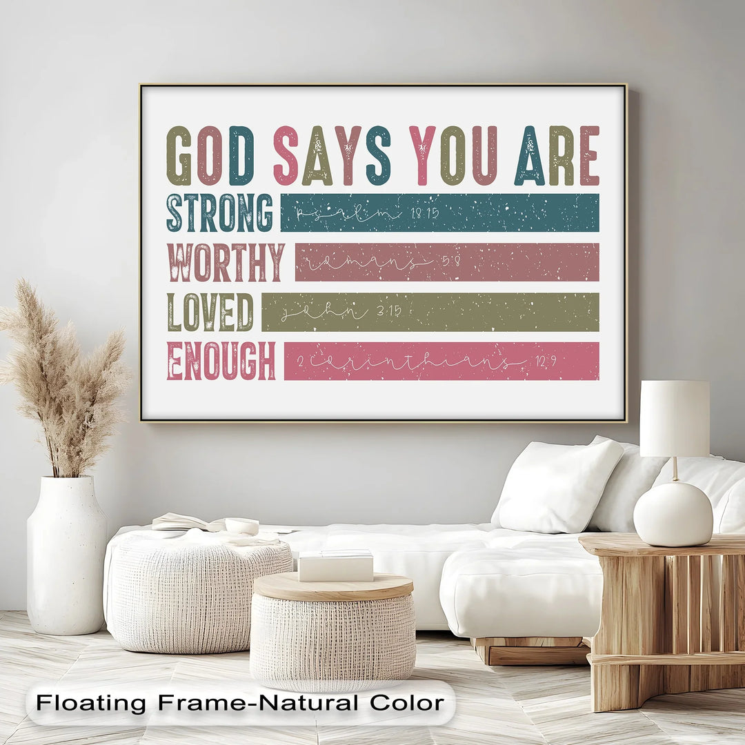 God Says You Are – Scripture Affirmations Canvas Print - MyPhotoStation