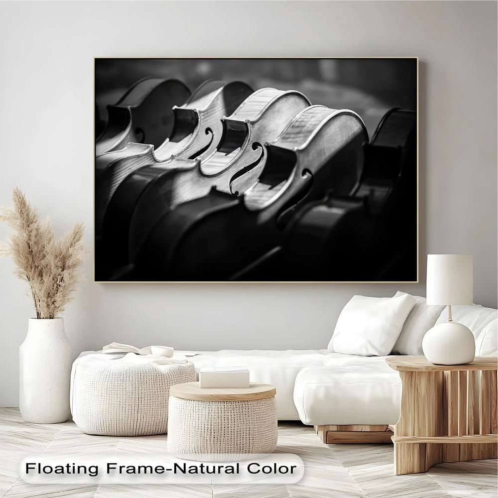 Monochrome Violin Detail Art - Music Canvas Prints - MyPhotoStation