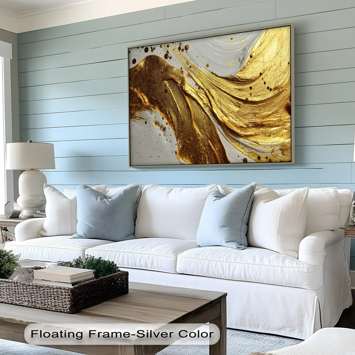 Liquid Gold Flow – Luxe Abstract Canvas Print - MyPhotoStation