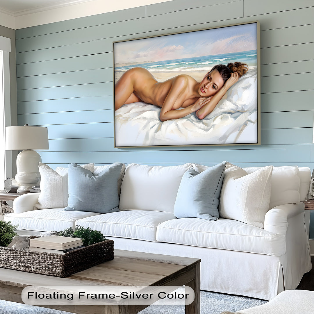 Bare Bliss – Nude Beach Framed Erotic Canvas Wall Art | Naked Art