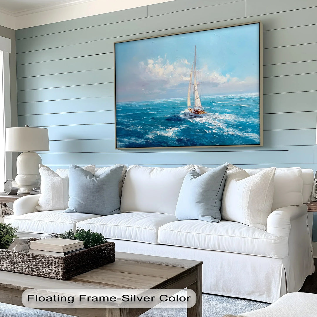 Open Seas Adventure – Sailboat on Ocean Waves Canvas Print - MyPhotoStation