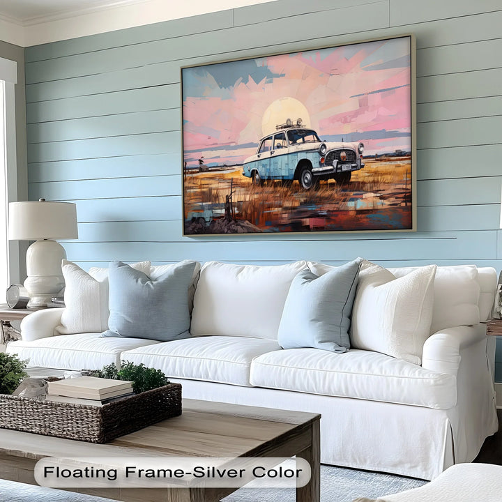 Classic Sedan Under Sunset Skies – Car Canvas Print - MyPhotoStation