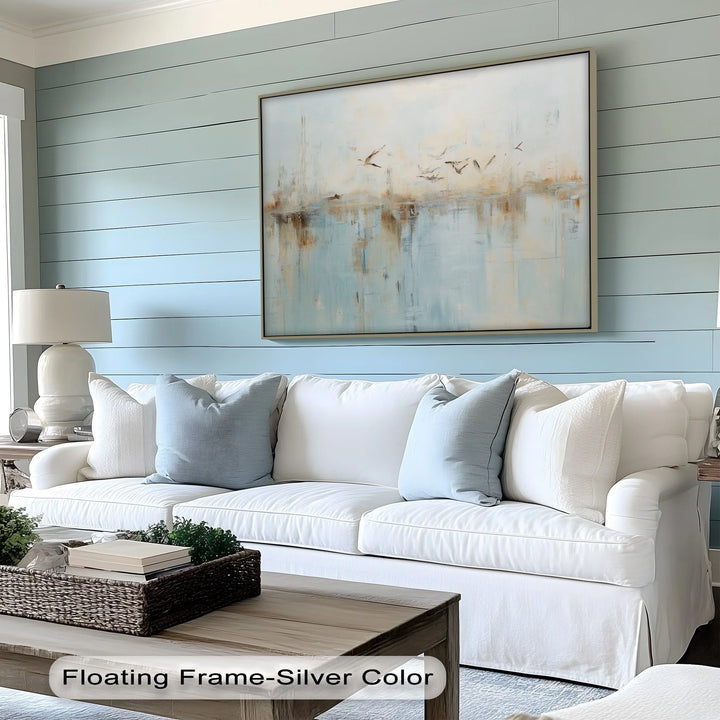 Tranquil Flight Over Reflections – Abstract Birds Canvas Print - MyPhotoStation