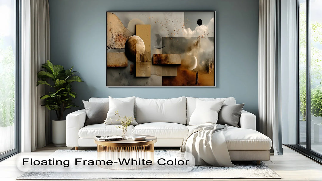 Lunar Relic – Celestial Desert Dreamscape Abstract Canvas Print - MyPhotoStation