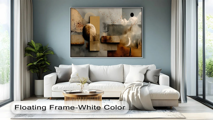 Lunar Relic – Celestial Desert Dreamscape Abstract Canvas Print - MyPhotoStation