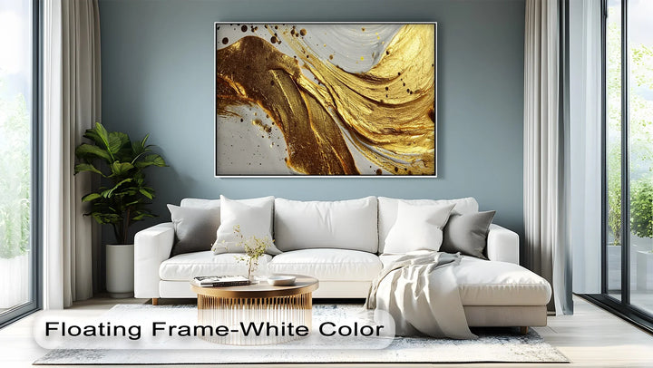 Liquid Gold Flow – Luxe Abstract Canvas Print - MyPhotoStation