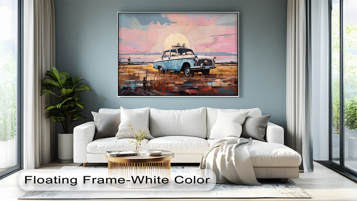 Classic Sedan Under Sunset Skies – Car Canvas Print - MyPhotoStation