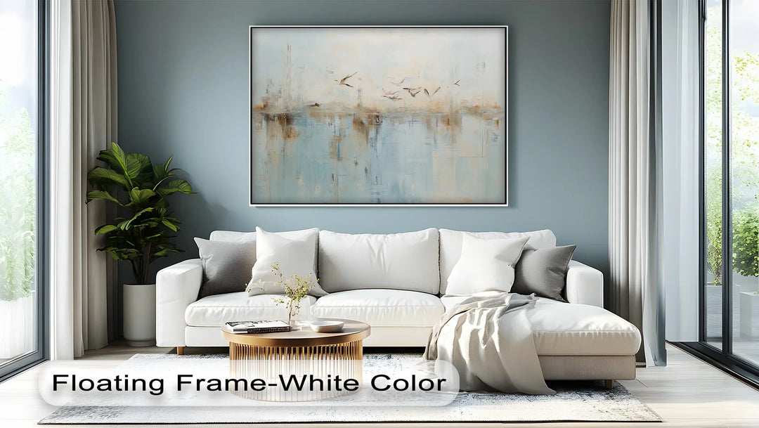 Tranquil Flight Over Reflections – Abstract Birds Canvas Print - MyPhotoStation