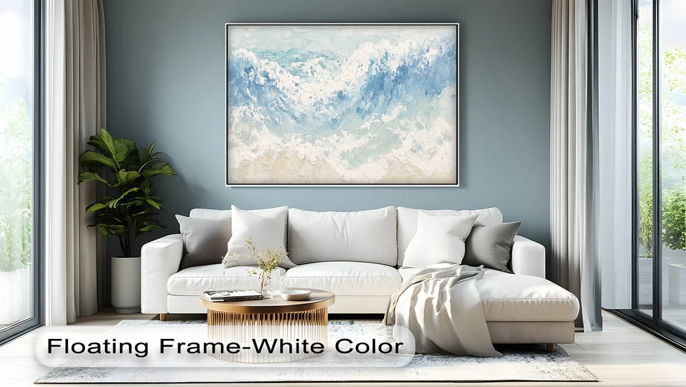 Ocean's Whisper – Soft Wave Textured Canvas Print - MyPhotoStation
