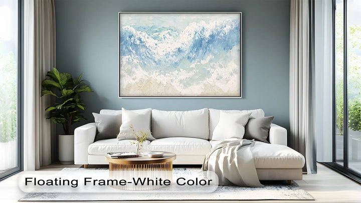 Ocean's Whisper – Soft Wave Textured Canvas Print - MyPhotoStation