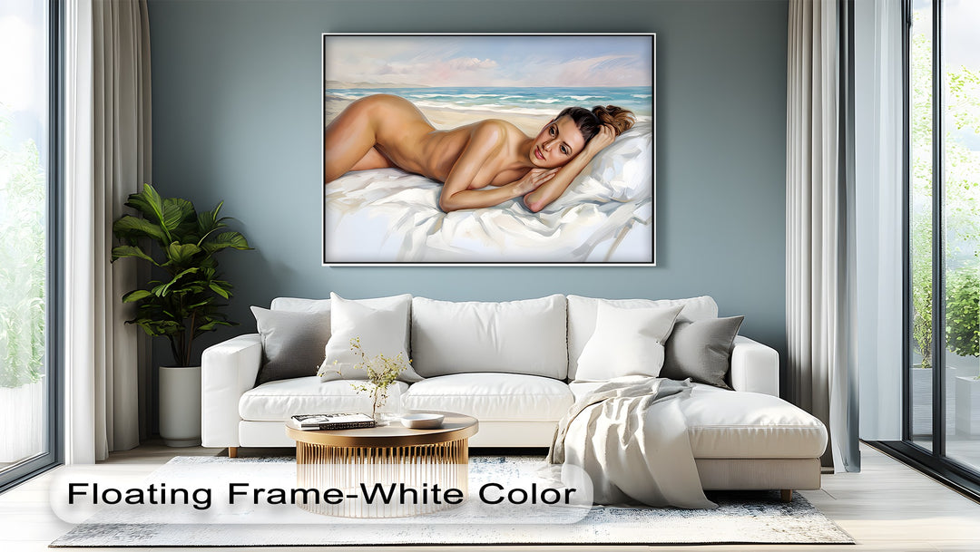 Bare Bliss – Nude Beach Framed Erotic Canvas Wall Art | Naked Art