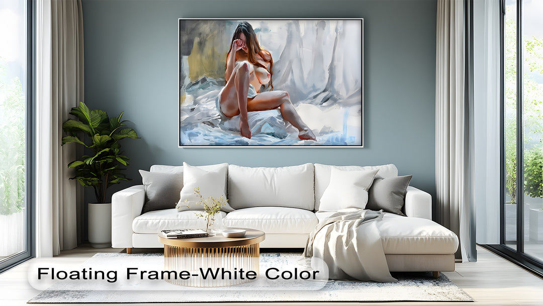 Veil of Solitude – Erotic Canvas Wall Art | Nude Canvas Artwork